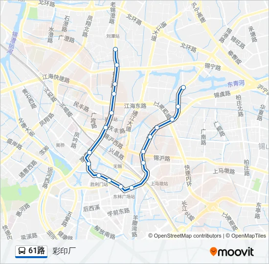 61路 Bus Line Map