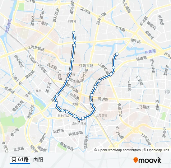 61路 Bus Line Map