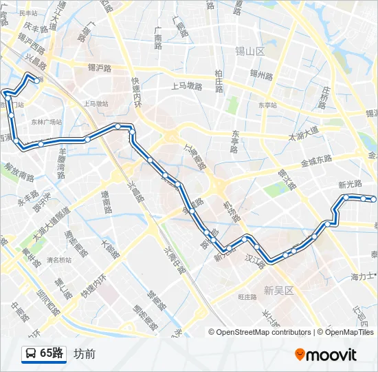 65路 Bus Line Map