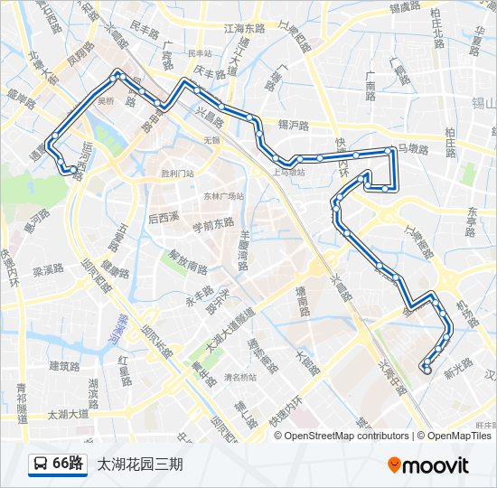 公交66路的线路图