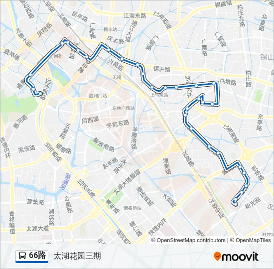 66路 Bus Line Map