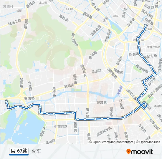 67路 Bus Line Map