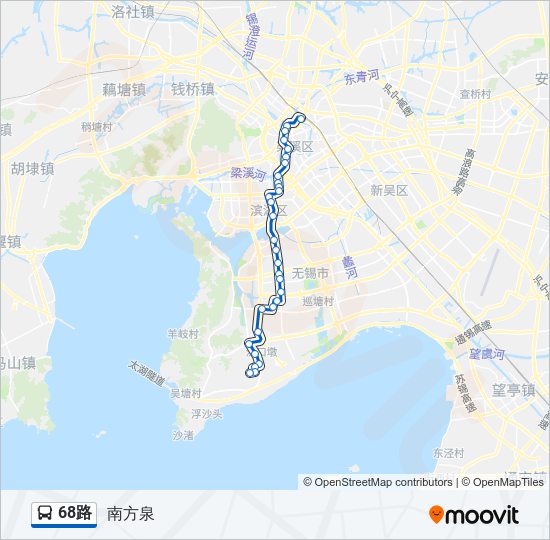 公交68路的线路图