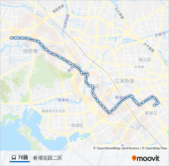 70路 Bus Line Map