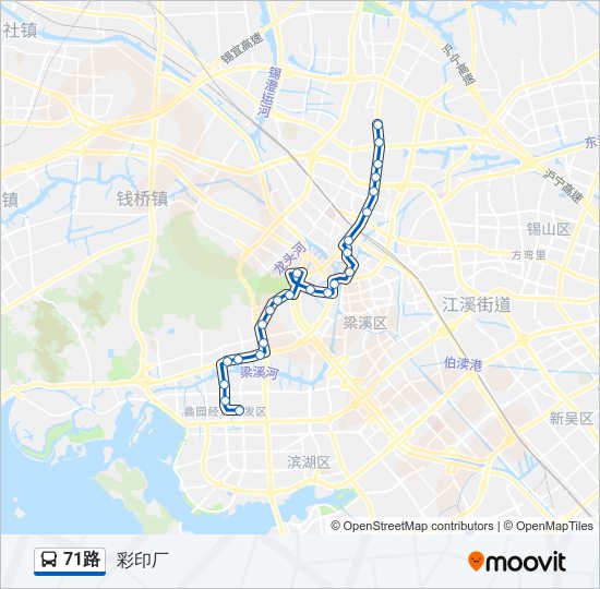 71路 bus Line Map