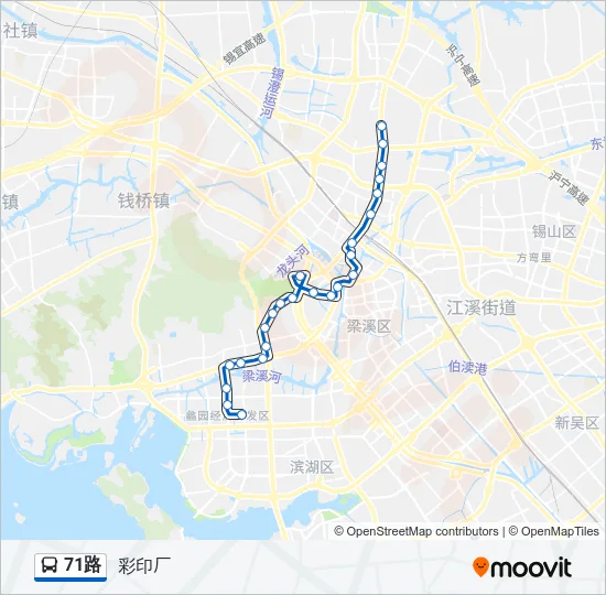 71路 Bus Line Map