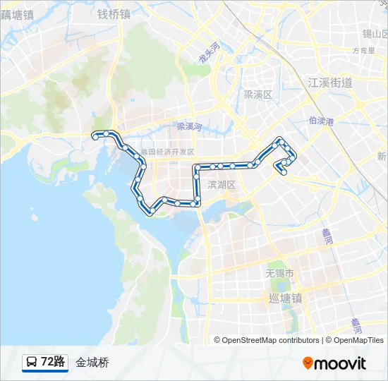 公交72路的线路图
