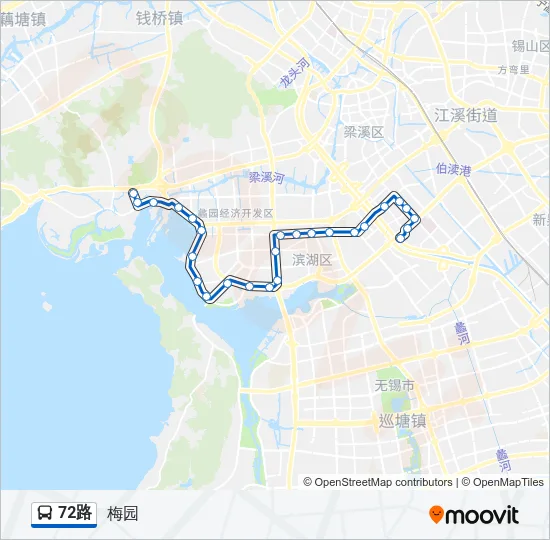72路 Bus Line Map