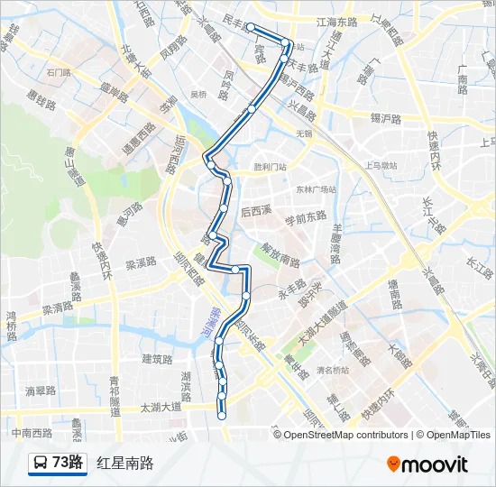 73路 Bus Line Map