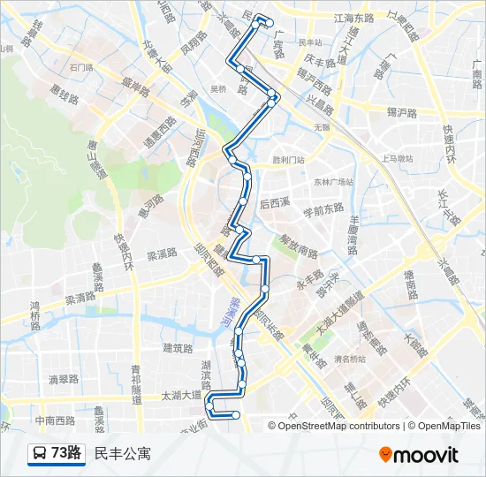 73路 Bus Line Map