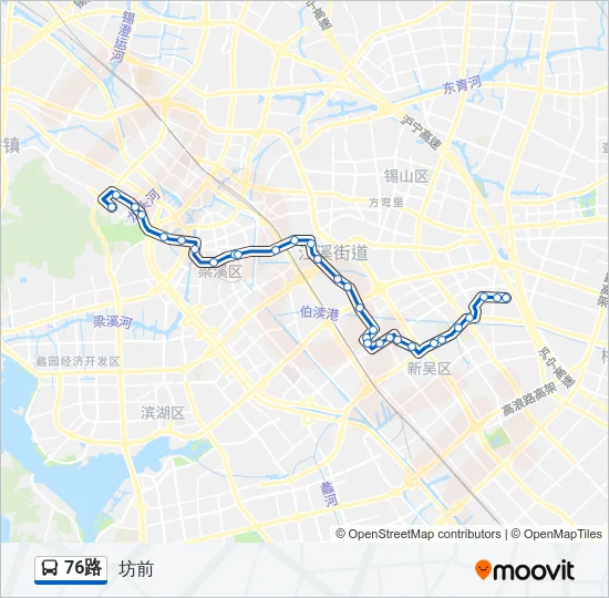 76路 Bus Line Map