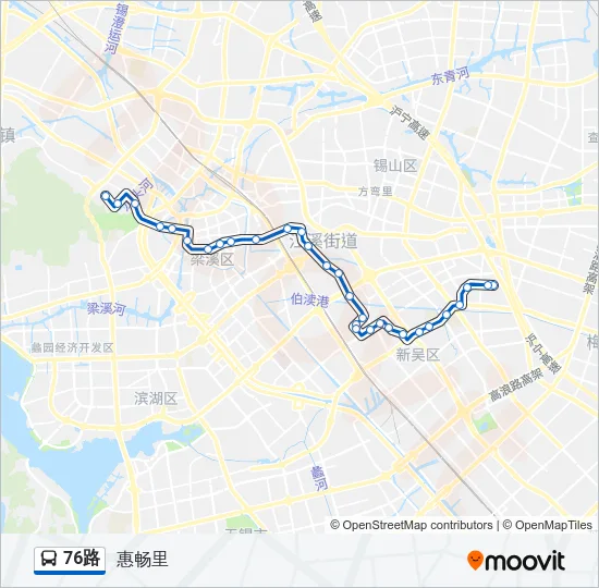 76路 Bus Line Map