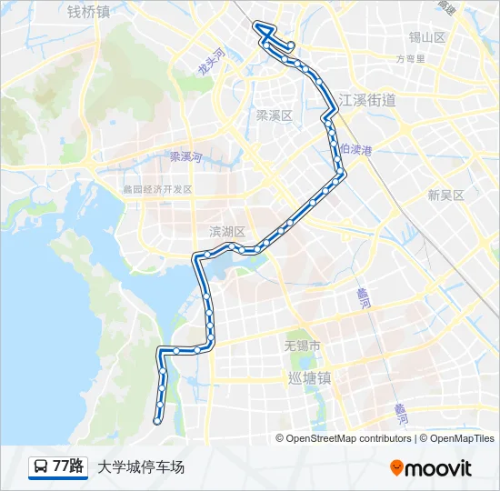 77路 Bus Line Map