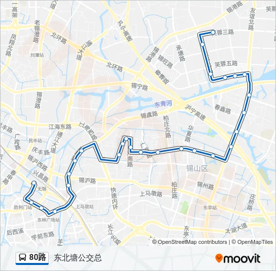 80路 Bus Line Map