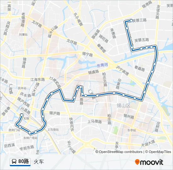 80路 Bus Line Map