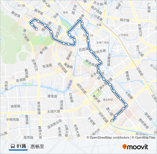 公交81路的线路图