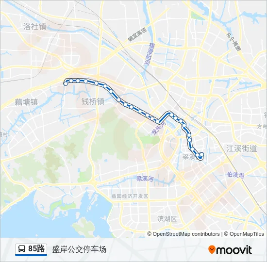 85路 Bus Line Map