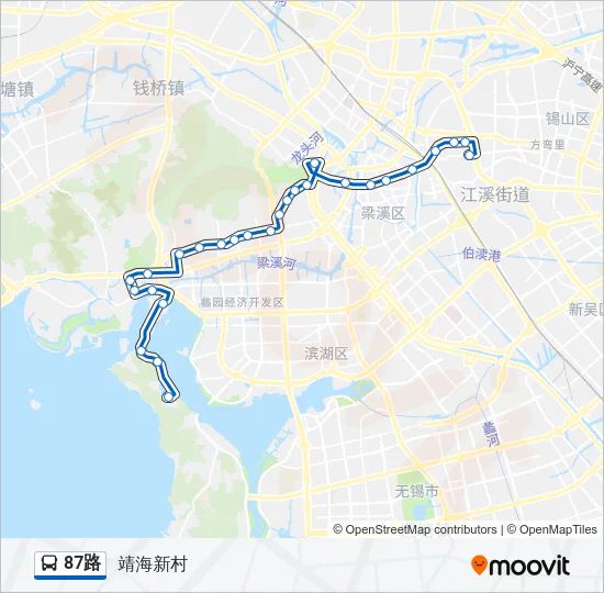 87路 Bus Line Map