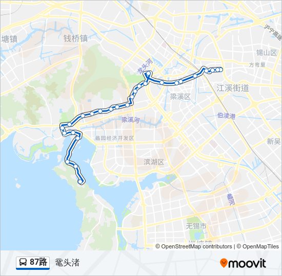 公交87路的线路图