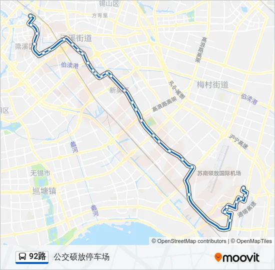 92路 Bus Line Map