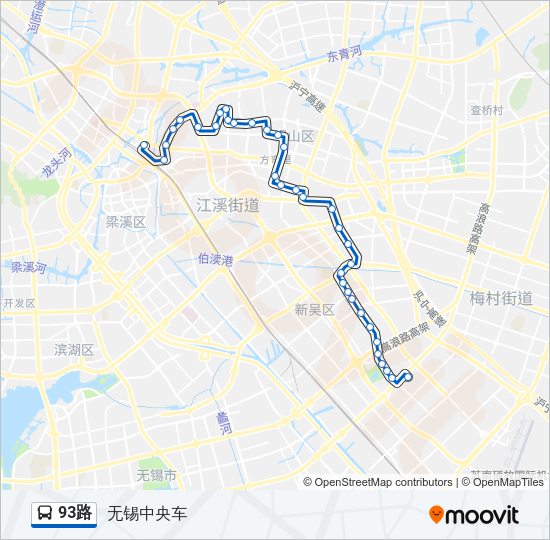 公交93路的线路图