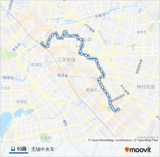 93路 Bus Line Map