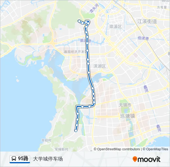 公交95路的线路图