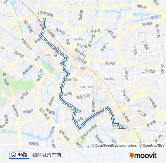 96路 bus Line Map