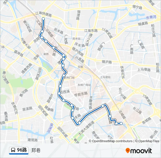 96路 Bus Line Map