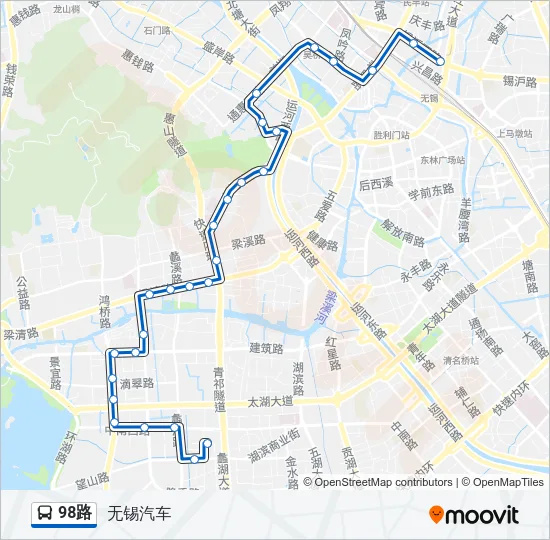 98路 Bus Line Map