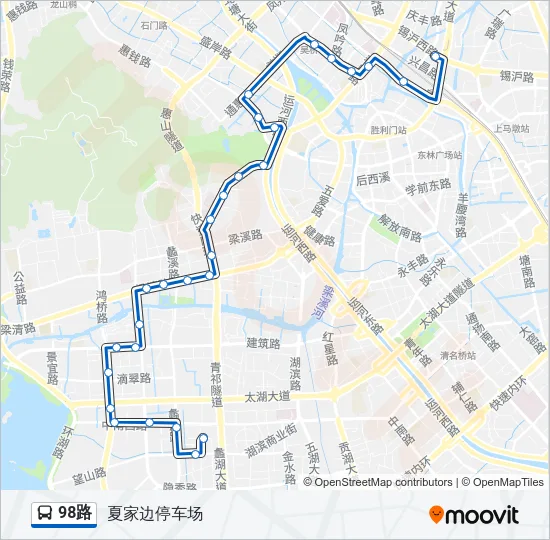 98路 Bus Line Map