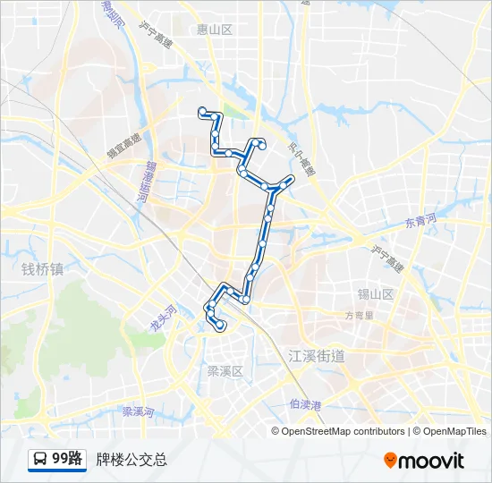 99路 Bus Line Map