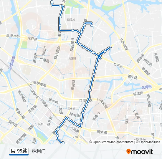 99路 Bus Line Map