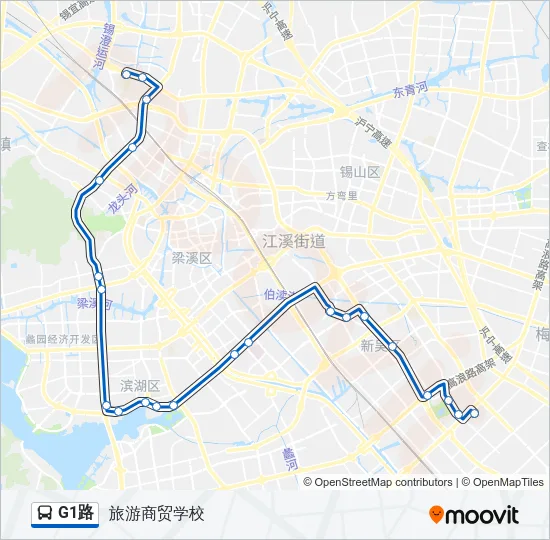 G1路 Bus Line Map