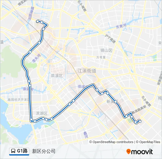 G1路 Bus Line Map