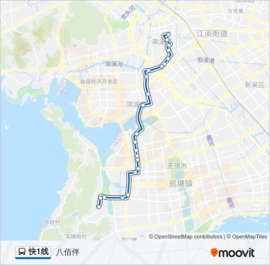 快1线 bus Line Map