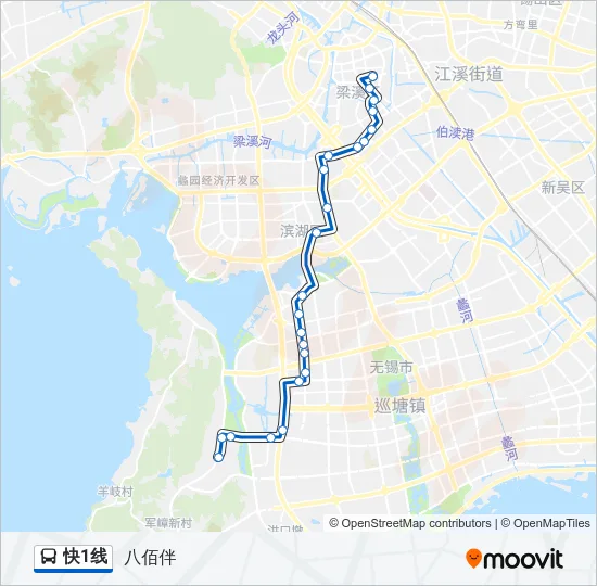 快1线 Bus Line Map