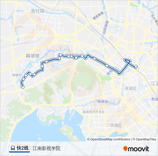 公交快2路的线路图