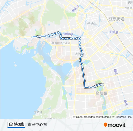 快3线 Bus Line Map