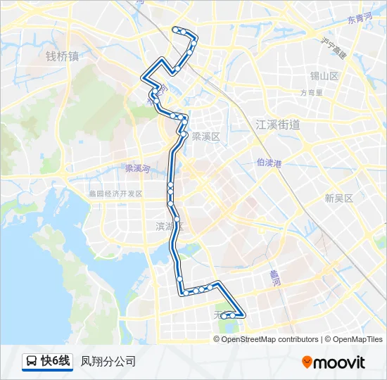 快6线 Bus Line Map
