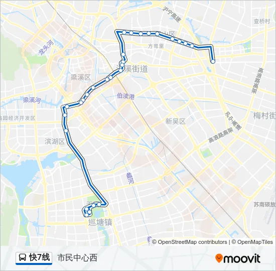 快7线 Bus Line Map