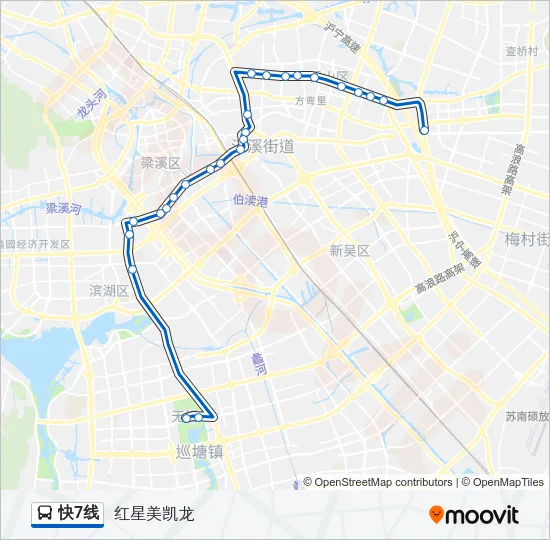 快7线 Bus Line Map