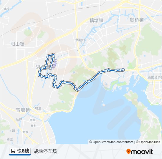 快8线 Bus Line Map