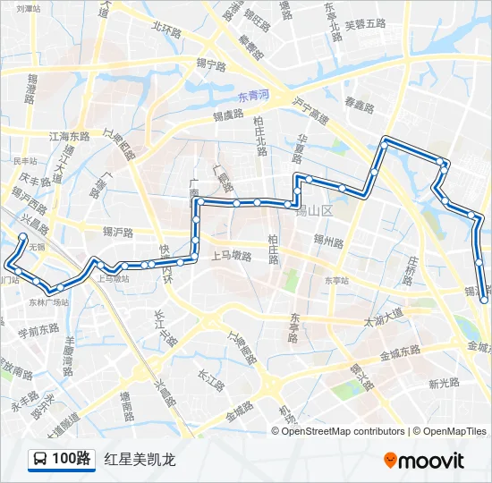 100路 Bus Line Map