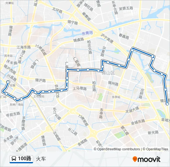 100路 Bus Line Map