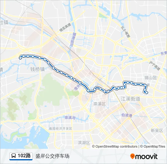 102路 Bus Line Map