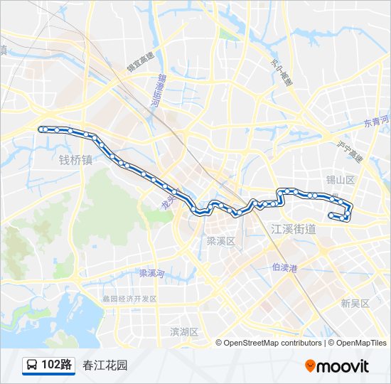 102路 bus Line Map