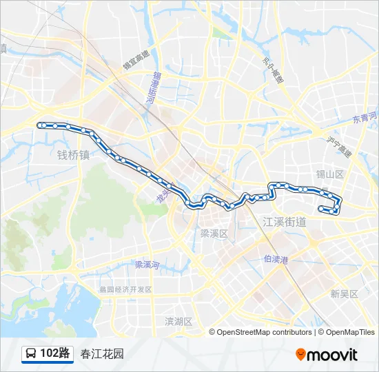 102路 Bus Line Map