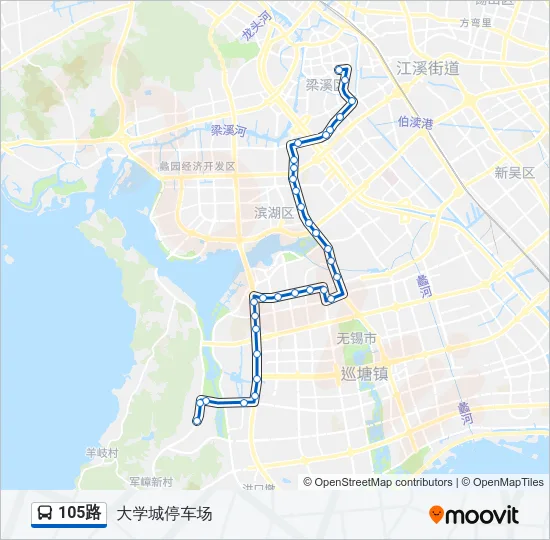 105路 Bus Line Map