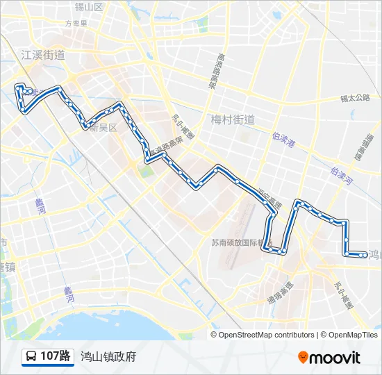 107路 Bus Line Map